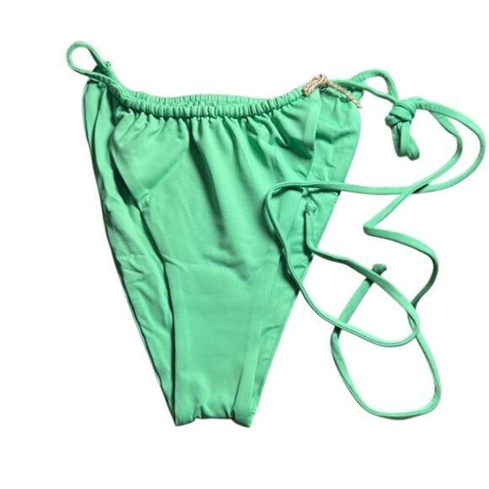 NWT Stone Fox Swim River Bikini Bottom L Apple Mint Green Swim Vacation